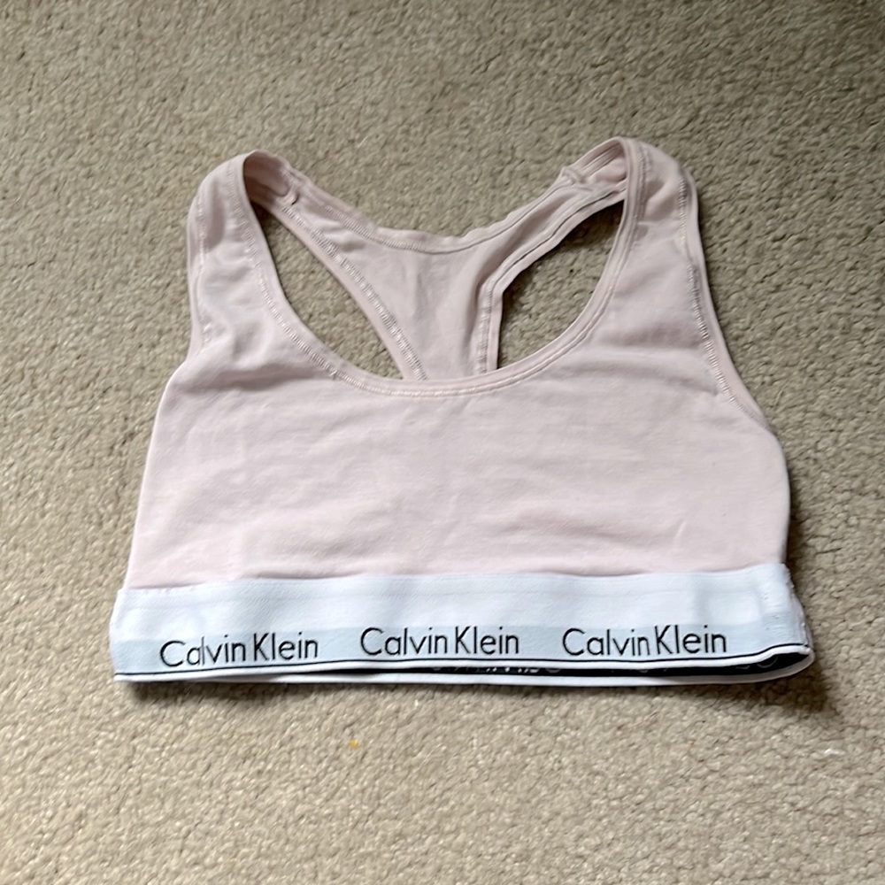 Light pink calvin klein sports bra